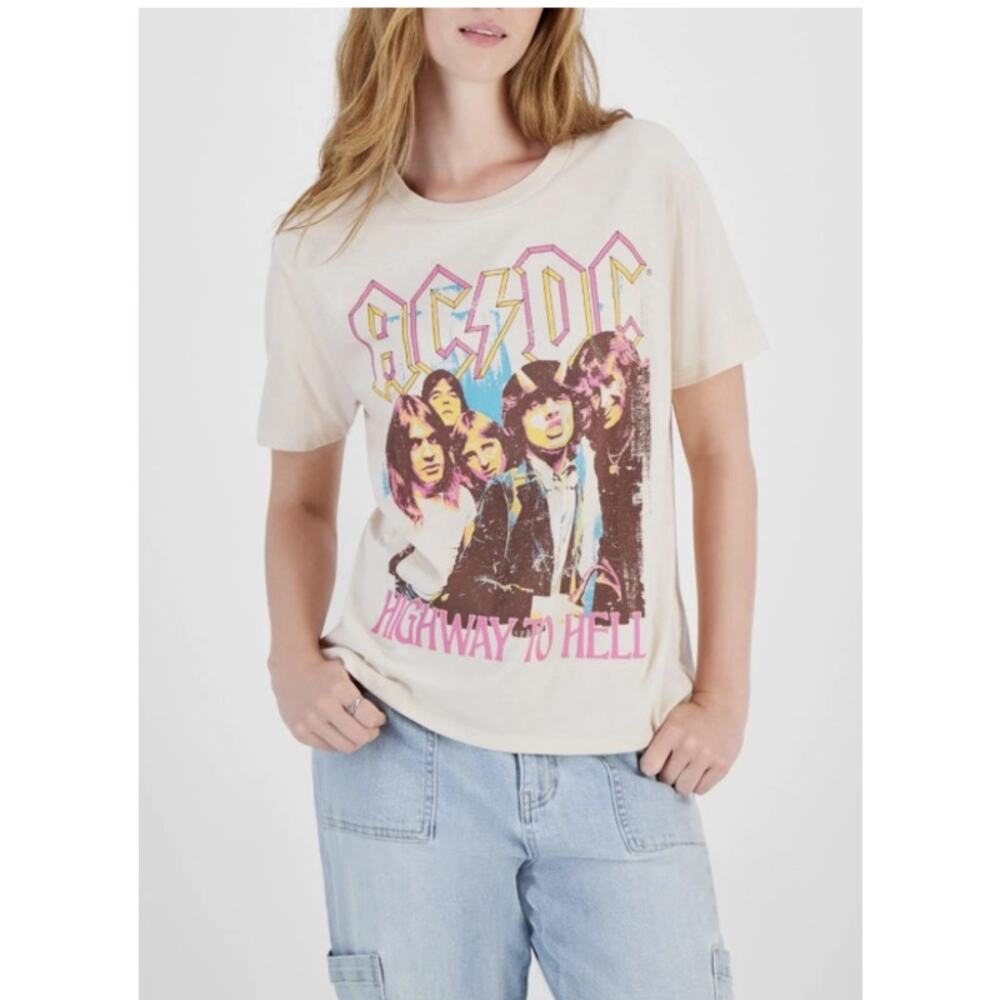 Hybrid Apparel Juniors' ACDC Highway To Hell Cotton Tee XL